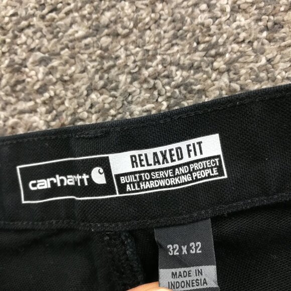 2025 Carhartt Pants 103279 BLK 32x31 Rugged Flex Canvas Workwear Black Carpenter - Picture 3 of 12